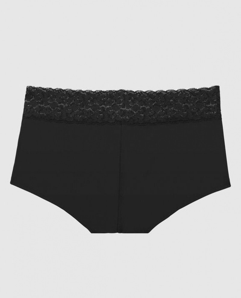 Women's La Senza Boyshort Panty Underwear Black | OYHn4iyM