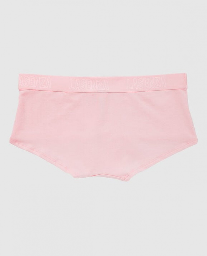 Women's La Senza Boyshort Panty Underwear Pink White | VzUT6ki0