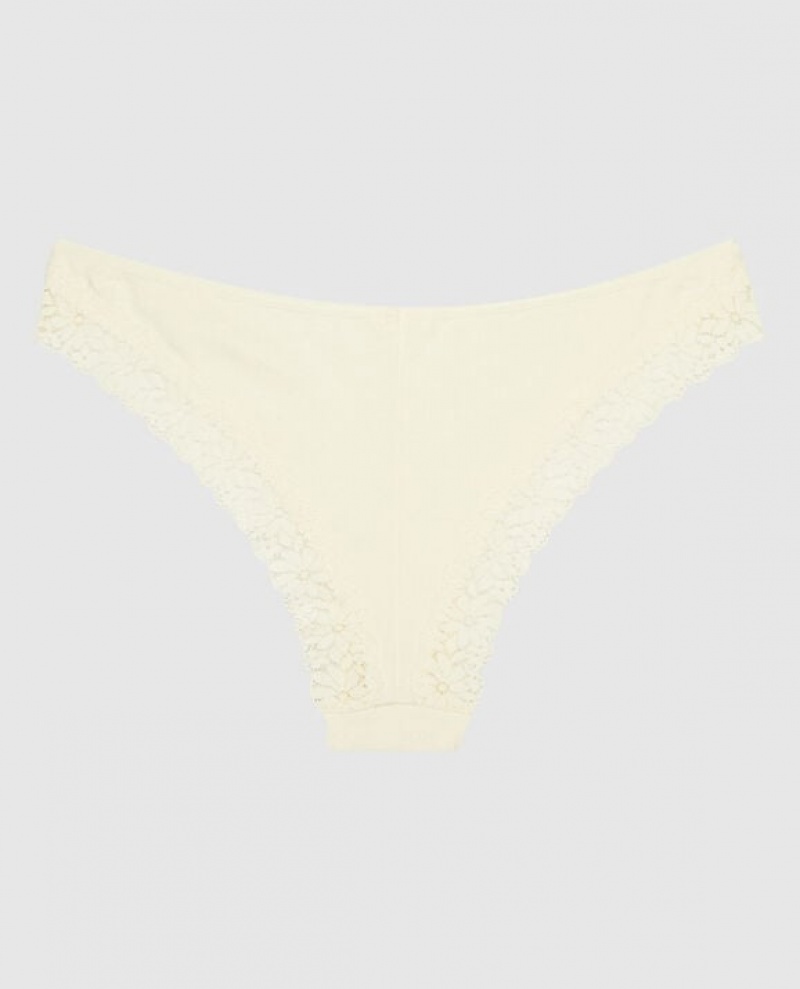 Women's La Senza Cheeky Panty Underwear Cream | 4VlZnxHi