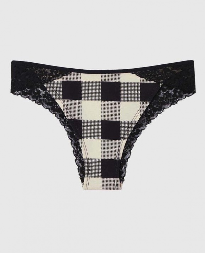 Women\'s La Senza Cheeky Panty Underwear Festive Check | 9xxE5y36