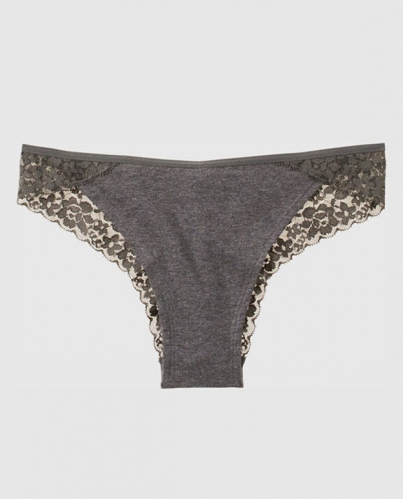 Women\'s La Senza Cheeky Panty Underwear Grey | W2eA9vlG