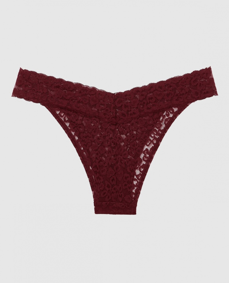 Women's La Senza Cheeky Panty Underwear Red Burgundy | vzx38oSm