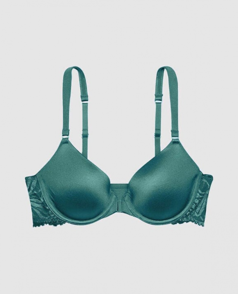 Women\'s La Senza Front-Close Full Coverage Bras Tidal Turq | dpzUz9pH