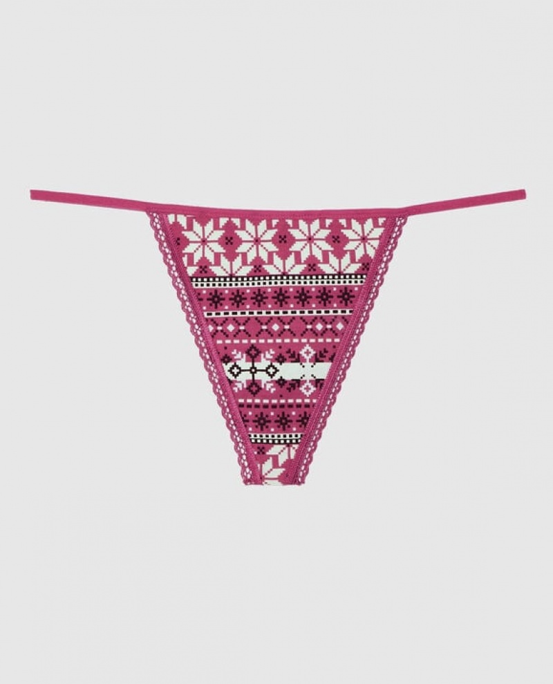 Women\'s La Senza G-String Panty Underwear Pink | UEEv2ckj