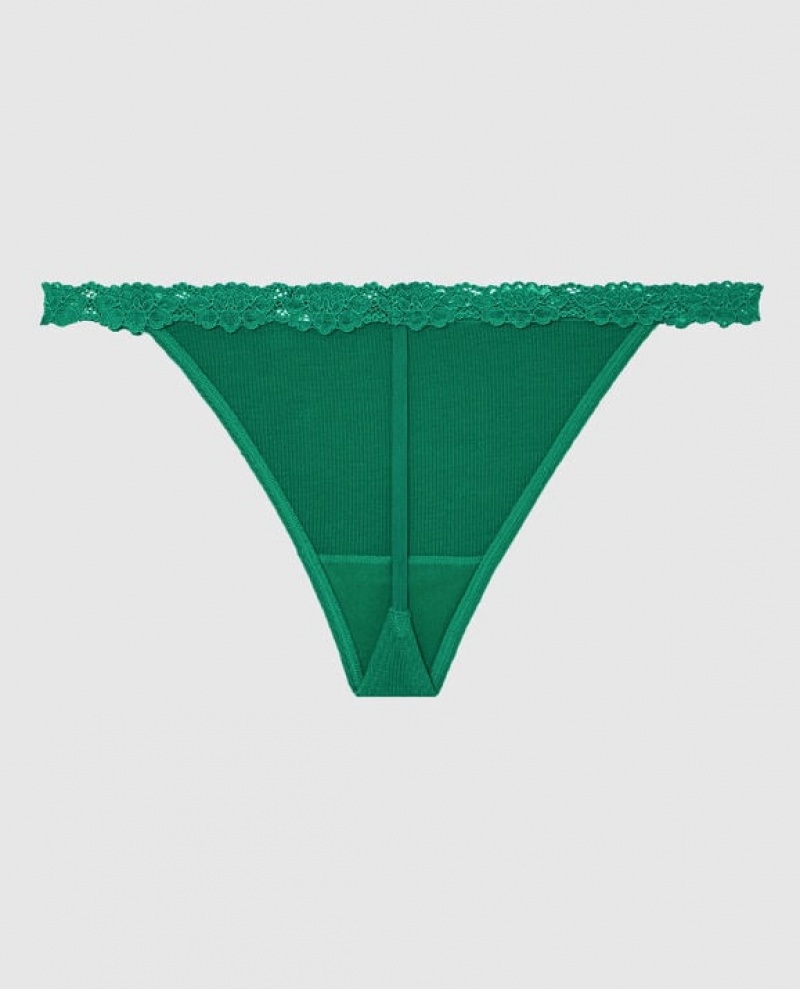 Women's La Senza G-String Panty Underwear Green | fm5nSUD8