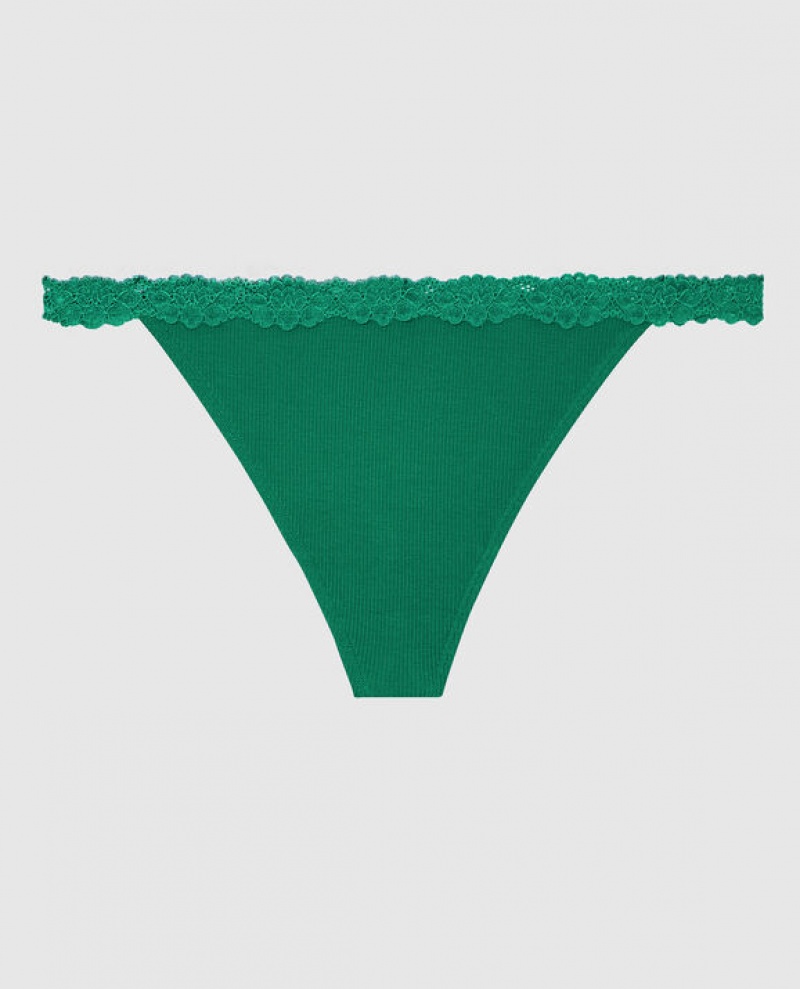 Women\'s La Senza G-String Panty Underwear Green | fm5nSUD8