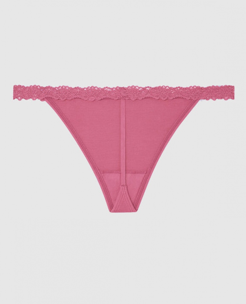 Women's La Senza G-String Panty Underwear Rose | YKXoYEI0