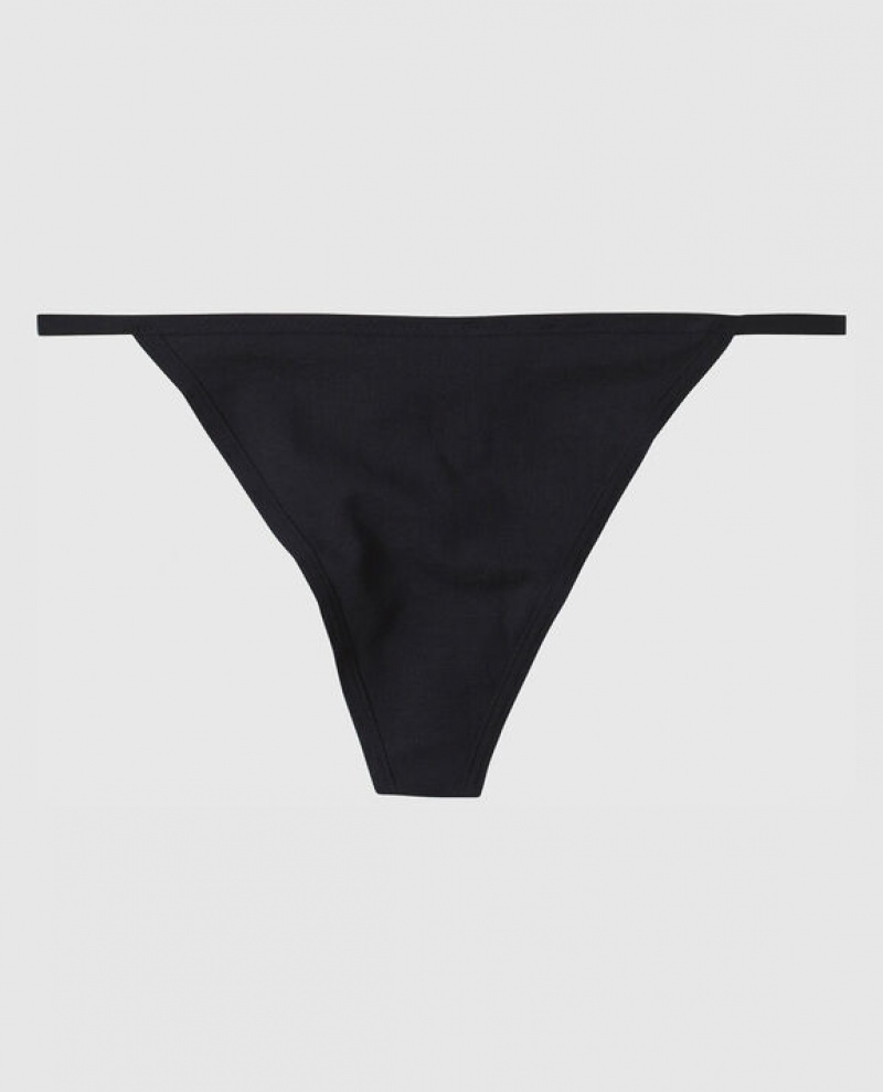 Women\'s La Senza G-String Panty Underwear Black | CyVqTWt5