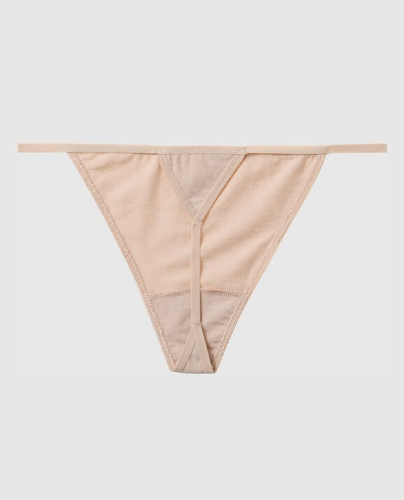 Women's La Senza G-String Panty Underwear Rosetan | 8qisehXl