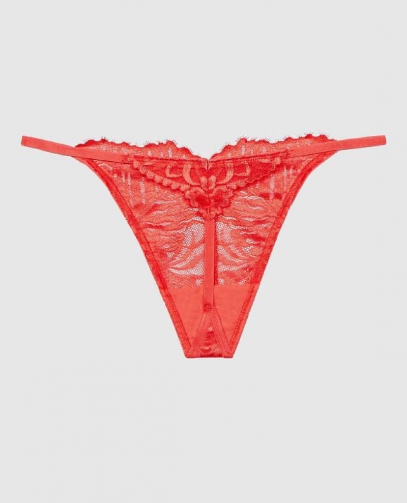 Women's La Senza G-String Panty Underwear Red | bHb32JVM