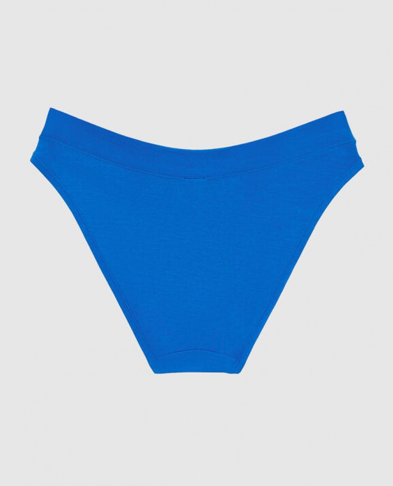 Women's La Senza High Leg Bikini Panty Underwear Deep Blue | JG1MLeqZ