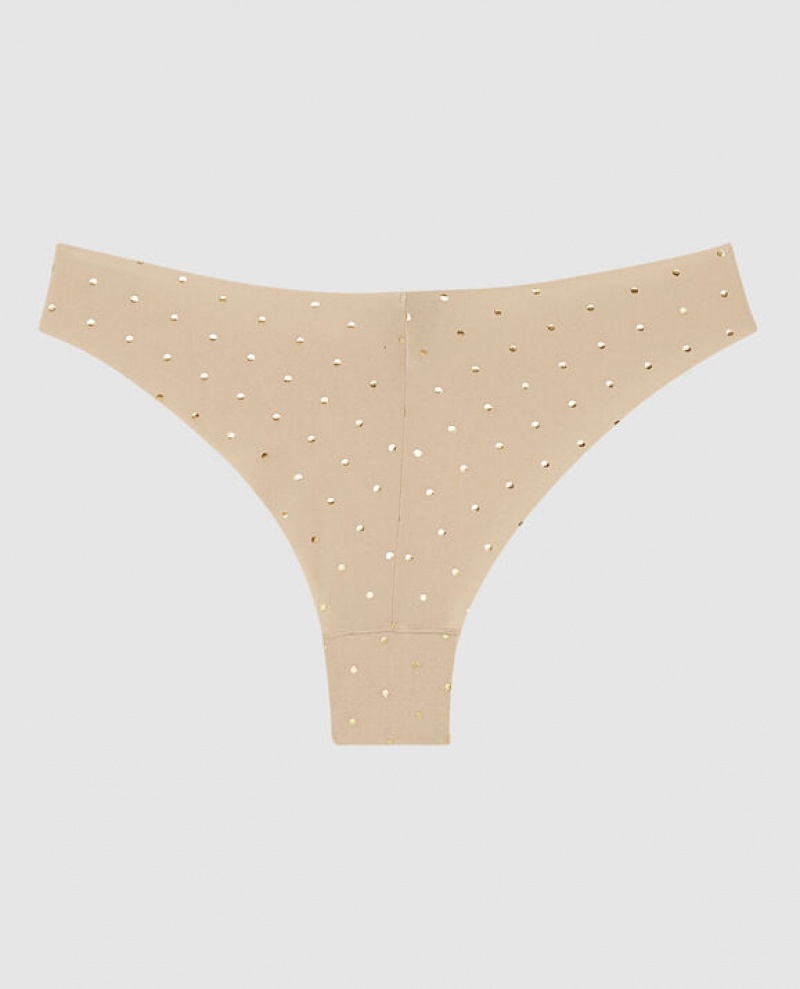 Women's La Senza High Leg Cheeky Panty Underwear Foiled Dot Rosetan | US4yZK2G