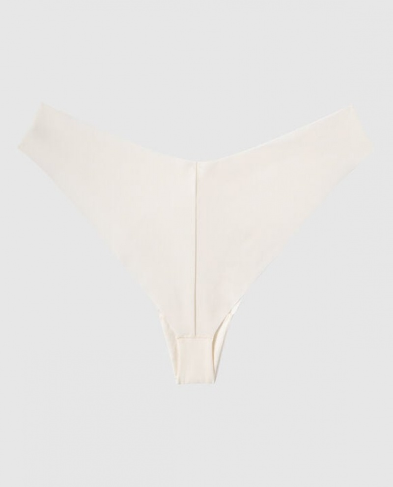 Women's La Senza High Leg Cheeky Panty Underwear Cream | Ve8M5N3N