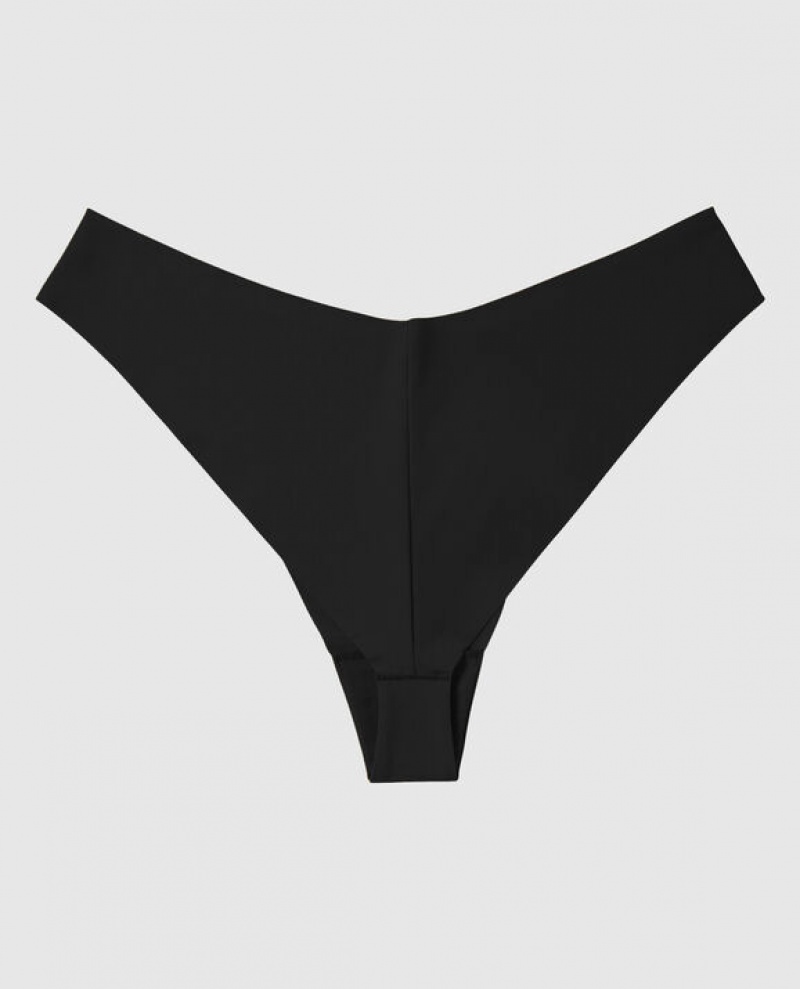 Women's La Senza High Leg Cheeky Panty Underwear Black | TPCcFlM2