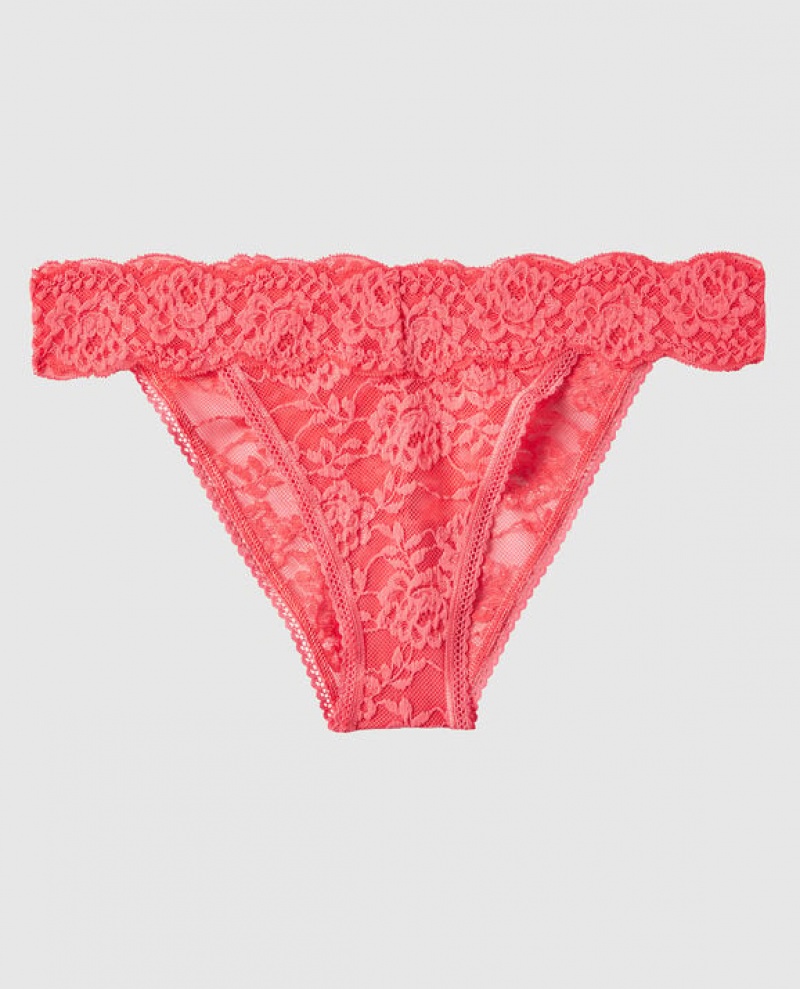 Women\'s La Senza High Leg Cheeky Panty Underwear Coral | 5OIDsnly