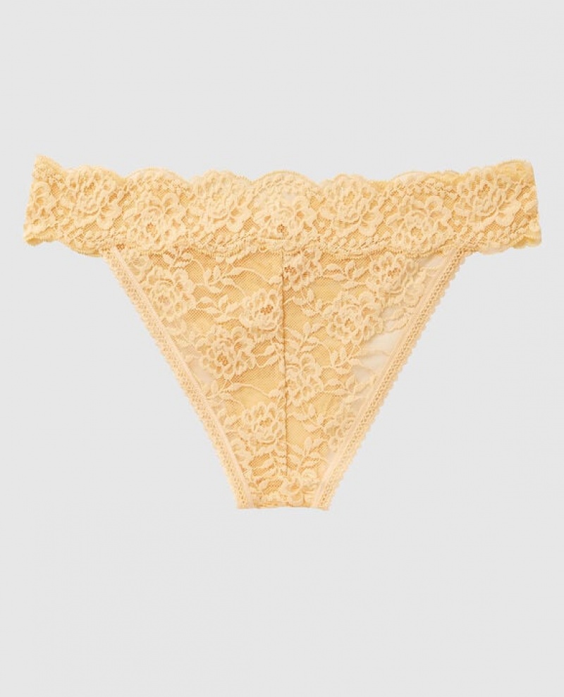 Women's La Senza High Leg Cheeky Panty Underwear Light Yellow | Bk1UUfEd