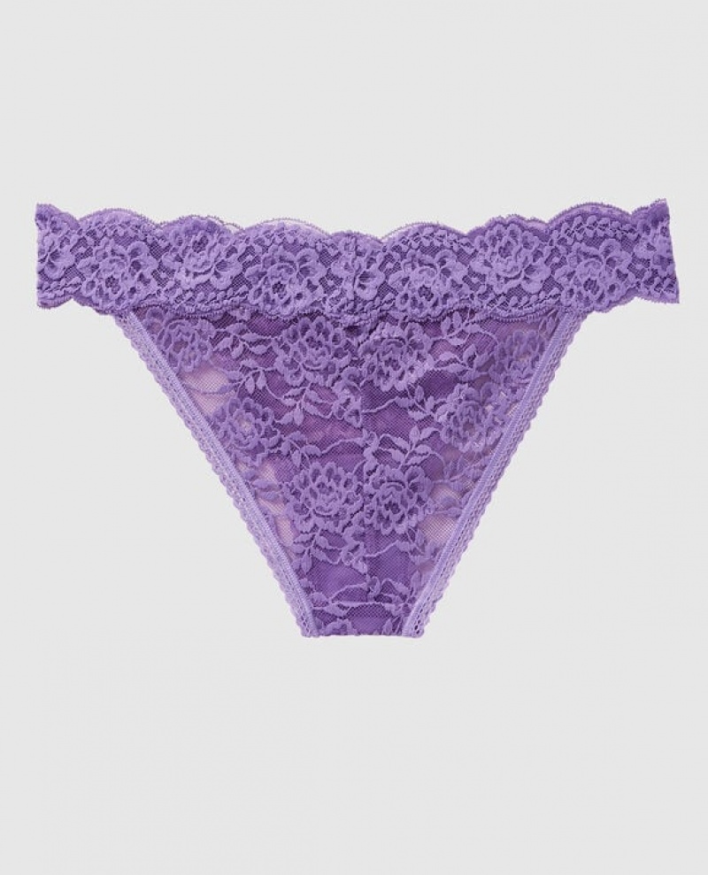 Women's La Senza High Leg Cheeky Panty Underwear Purple | udhQOfmx