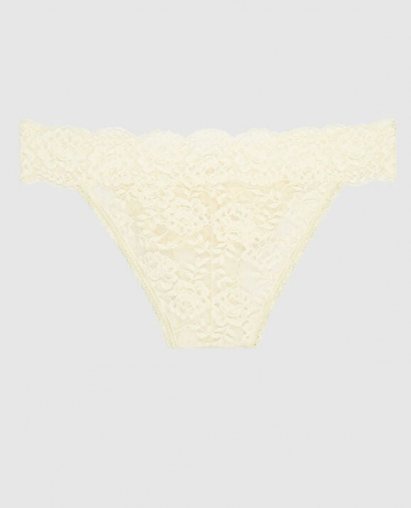 Women's La Senza High Leg Cheeky Panty Underwear Cream | yWtjG8nq