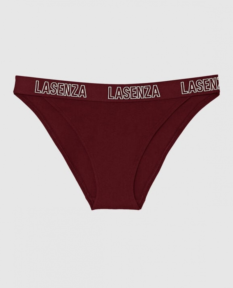 Women\'s La Senza High Leg Cheeky Panty Underwear Red Burgundy | nYW1QMW8