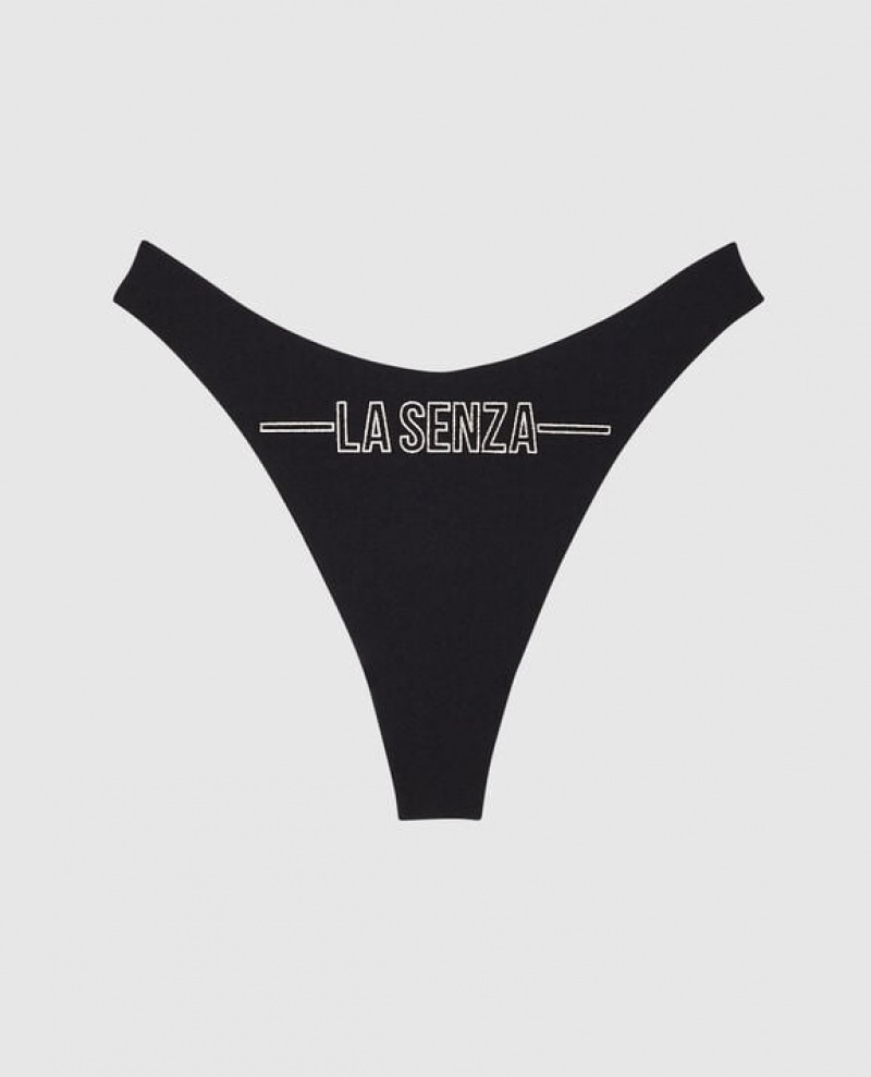 Women\'s La Senza High Leg Thong Panty Underwear LZA Graphic | CXFSsZaA