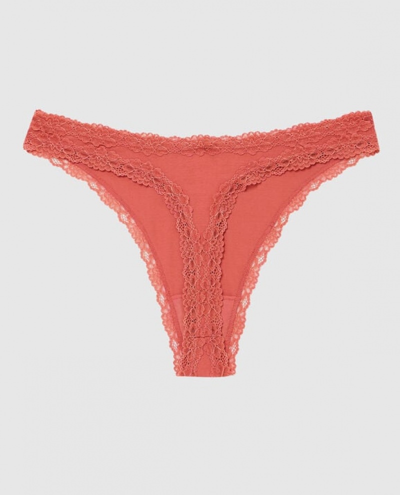 Women's La Senza High Leg Thong Panty Underwear Astro Dust | wXqdCVKo