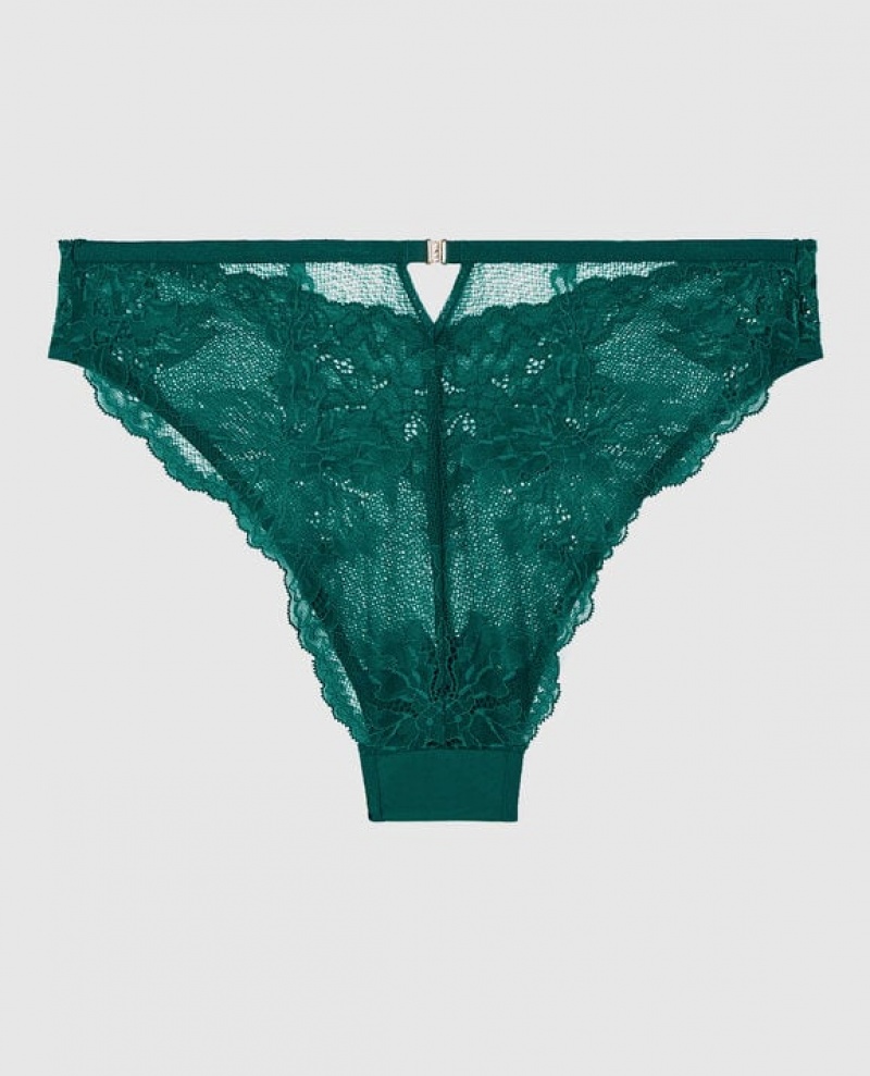 Women's La Senza High Waist Cheeky Panty Underwear Green | VoPxmMNf