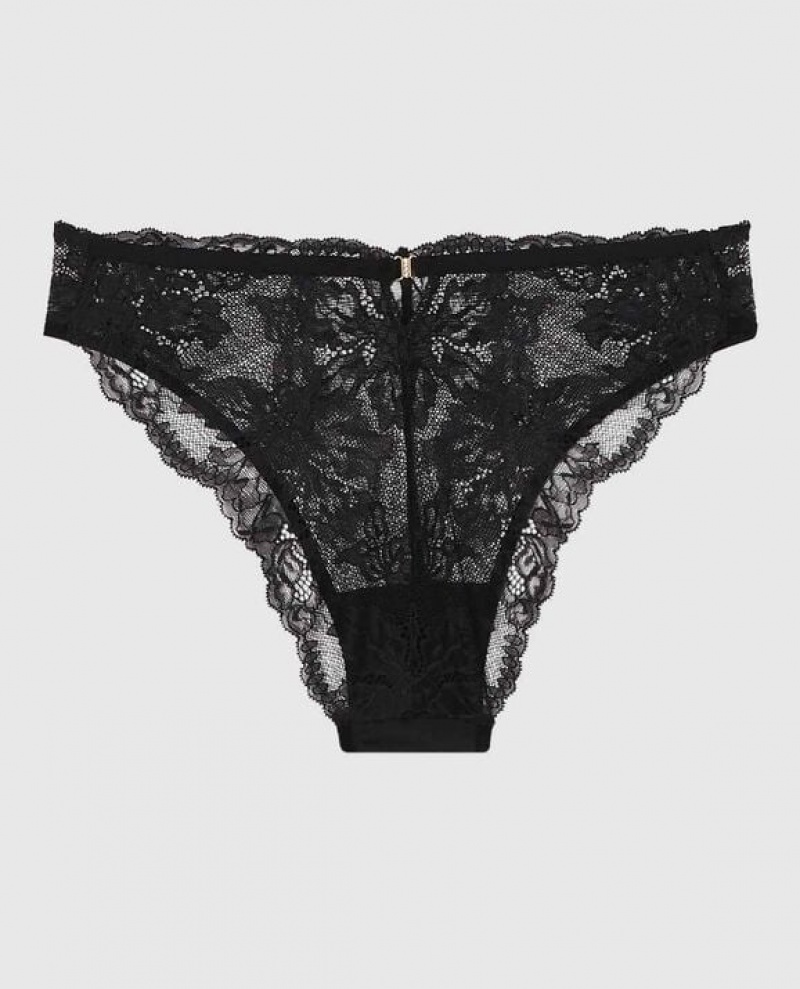 Women's La Senza High Waist Cheeky Panty Underwear Black | ei1rkSzr