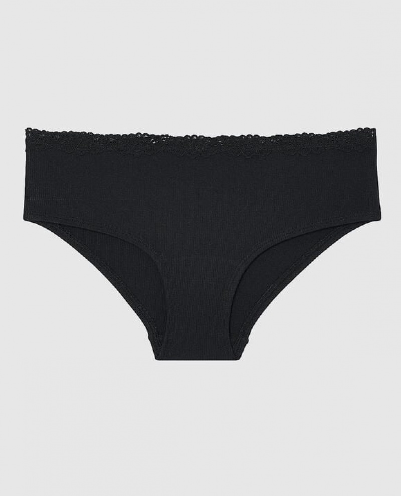 Women\'s La Senza Hipster Panty Underwear Black | 9KywUwwW