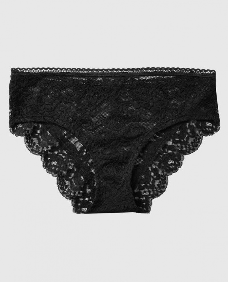 Women\'s La Senza Hipster Panty Underwear Black | uUmAZ8VF