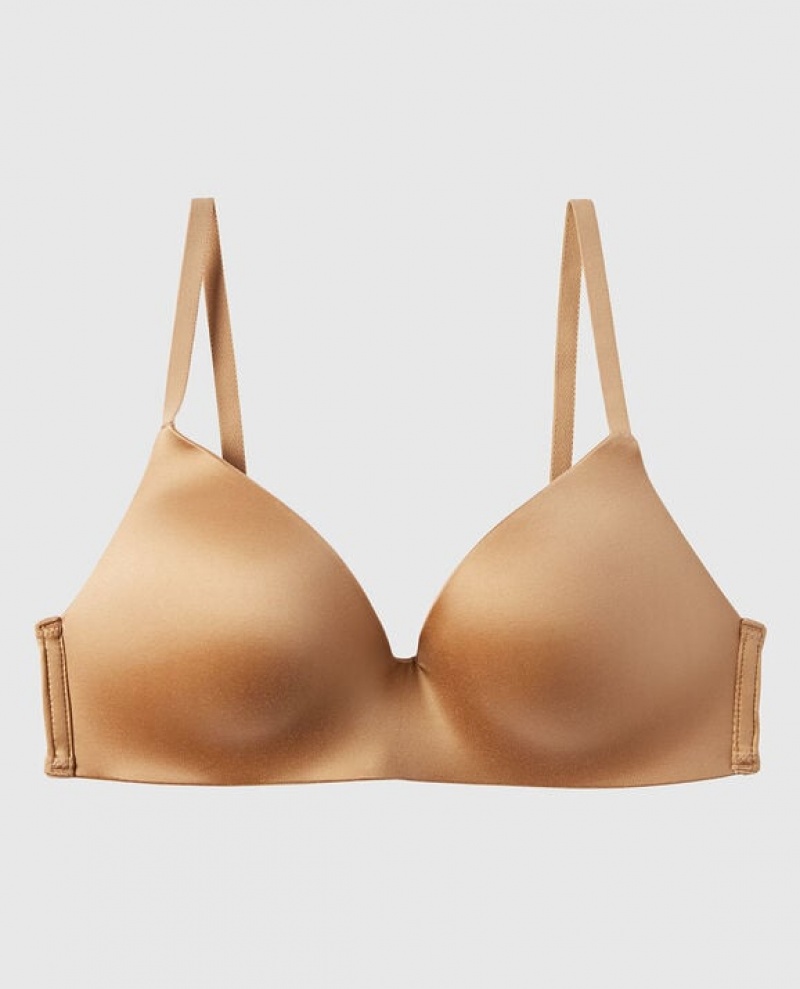 Women\'s La Senza Light Push Up Wireless Bras Pecan | 81tKZ2yo