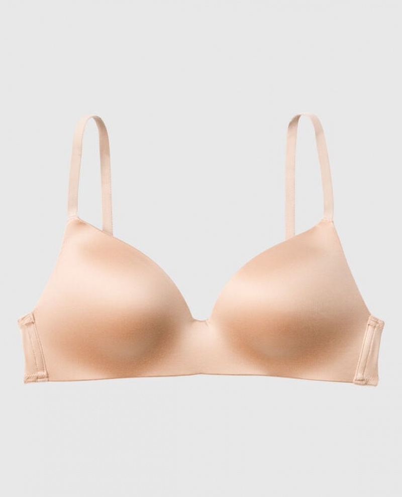 Women\'s La Senza Light Push Up Wireless Bras Rose Brown | NkJXLw4w