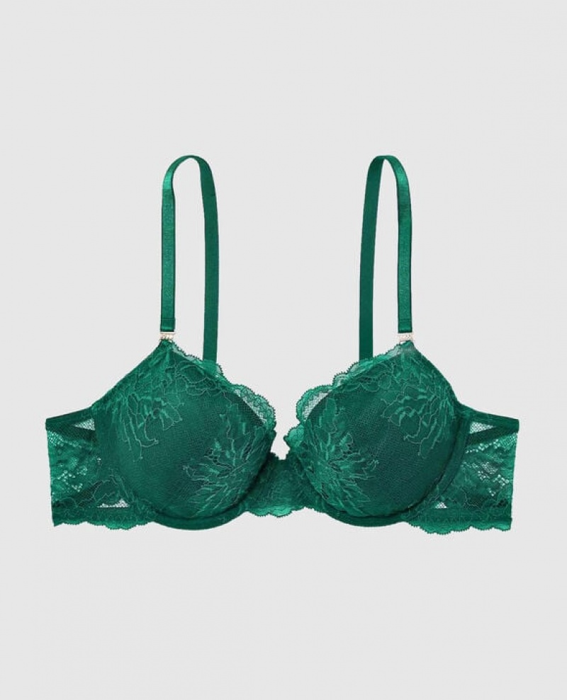 Women\'s La Senza Lightly Lined Demi Bras Green | WqUQdvt7