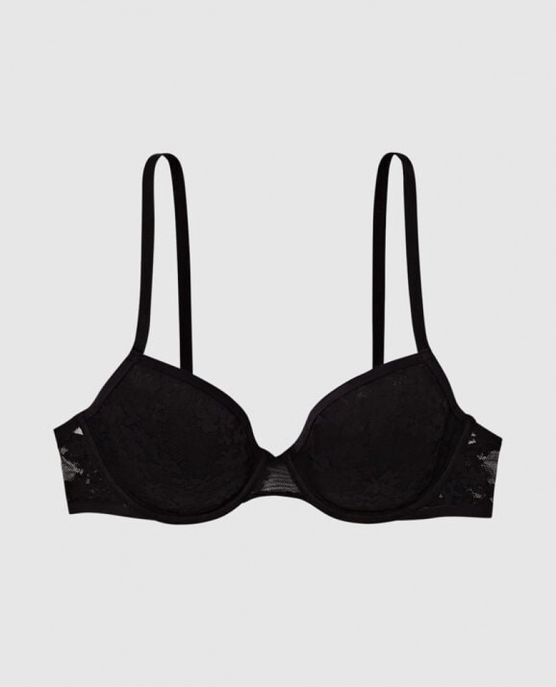 Women\'s La Senza Lightly Lined Demi Bras Black | OPmoA6fH