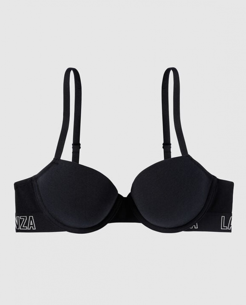 Women\'s La Senza Lightly Lined Demi Bras Black | fwhILjPi