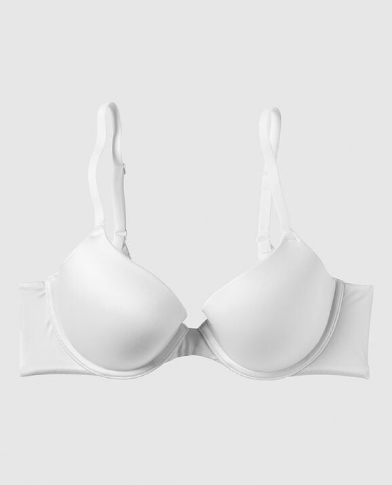 Women\'s La Senza Lightly Lined Demi Bras White | oyBcIjma