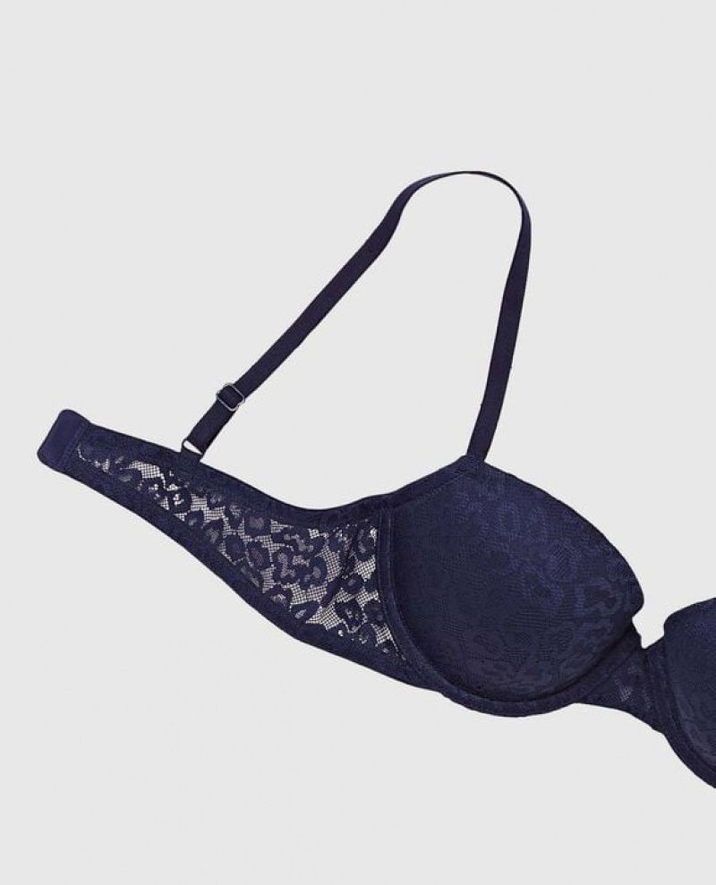 Women's La Senza Lightly Lined Demi Bras Ocean Cavern | SzA75bCW