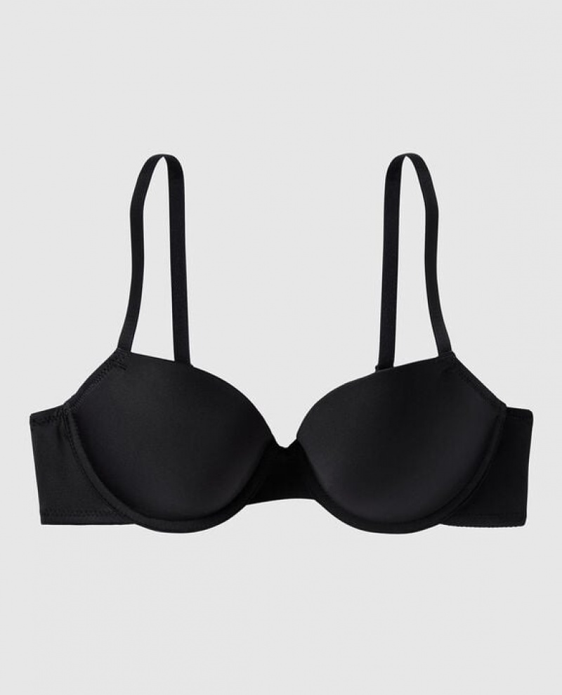 Women\'s La Senza Lightly Lined Demi Bras Black | eKdYHXNK