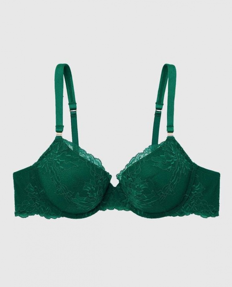 Women\'s La Senza Lightly Lined Full Coverage Bras Green | 103vm4rJ