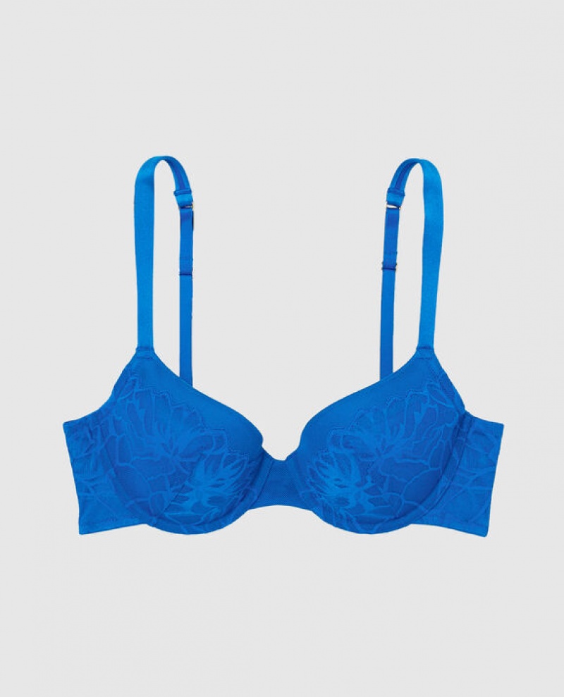 Women\'s La Senza Lightly Lined Full Coverage Bras Deep Blue | UreJJvo8