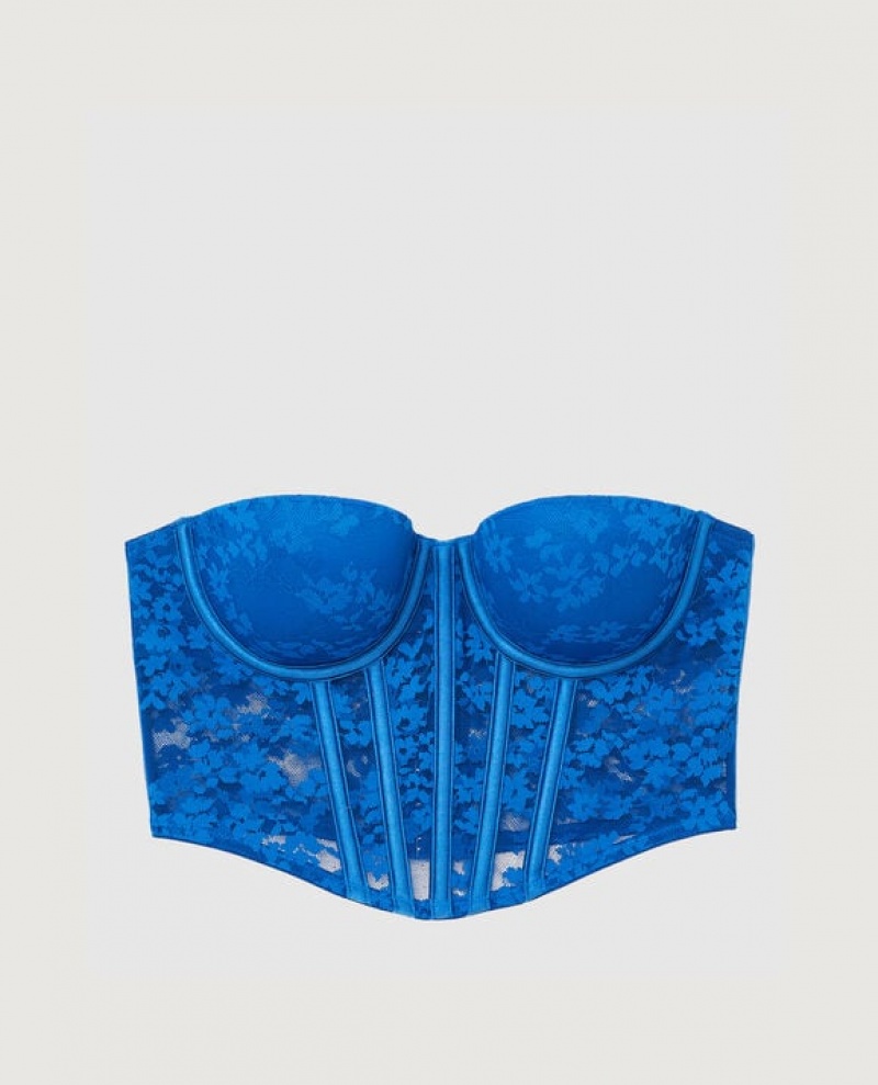 Women's La Senza Lightly Lined Strapless Bra Top Lingerie Deep Blue | uasvkzg9