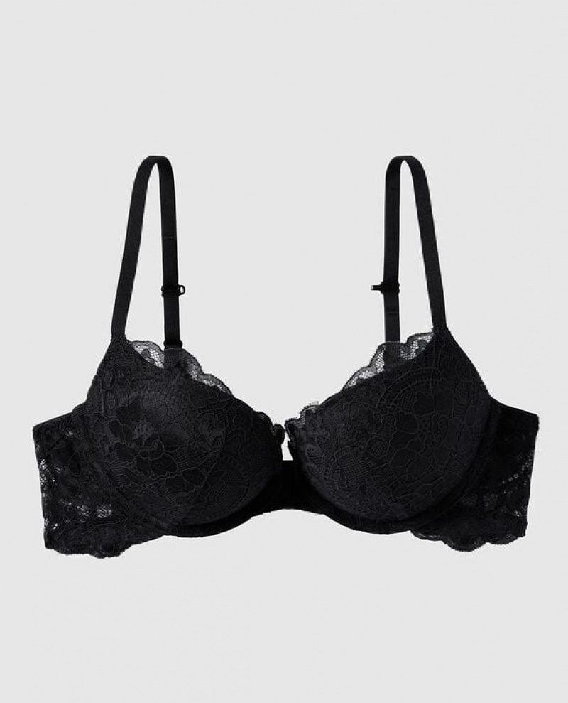 Women\'s La Senza Push Up Bras Black | 9Tr0gUM8