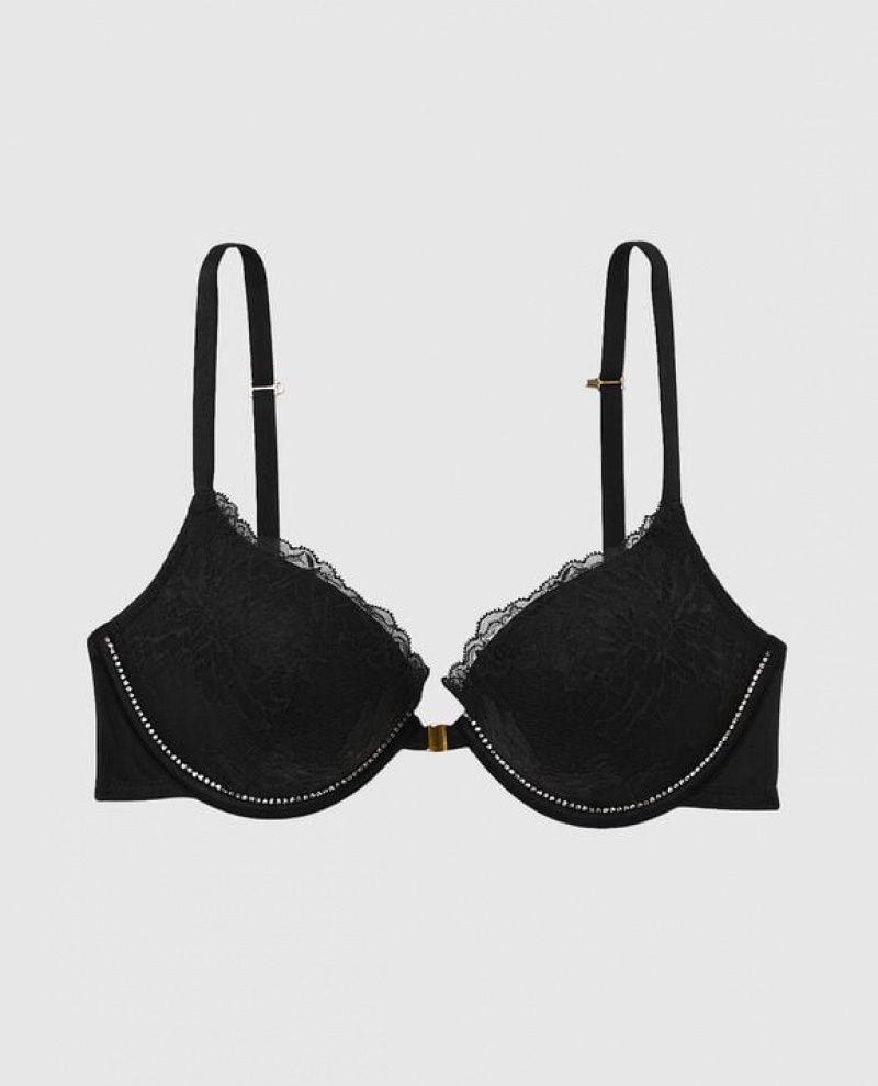 Women\'s La Senza Push Up Bras Black | QfpHi6DK