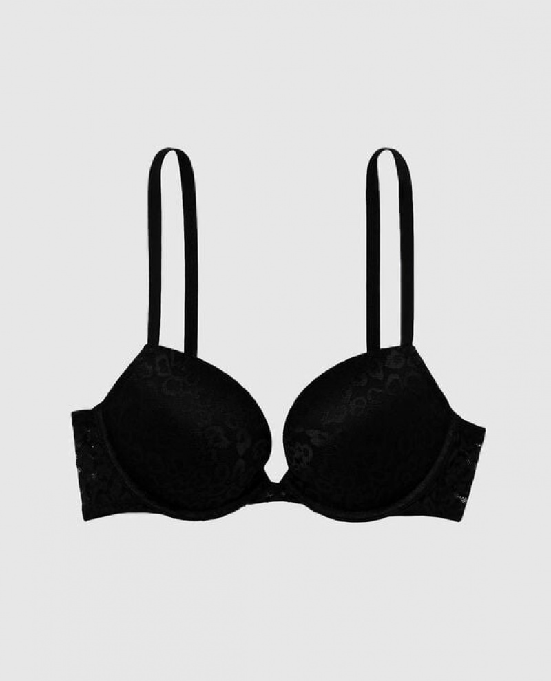 Women\'s La Senza Push Up Bras Black | TLUOPW3a