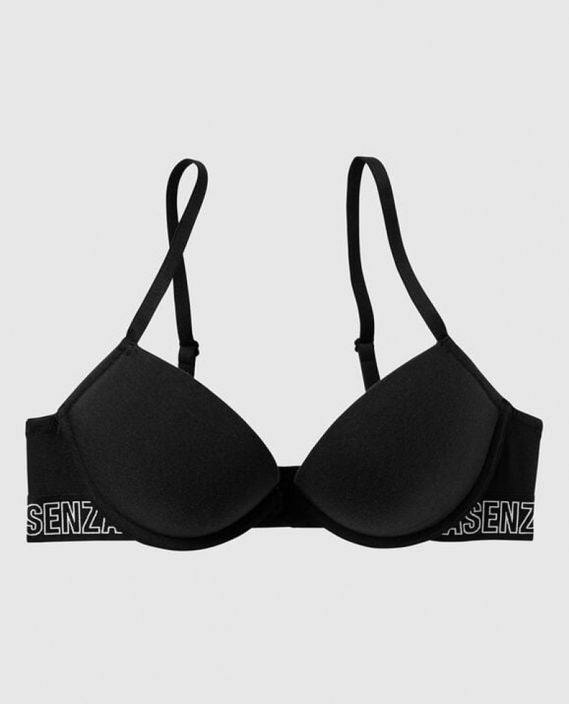 Women\'s La Senza Push Up Bras Black | rDloYNEl