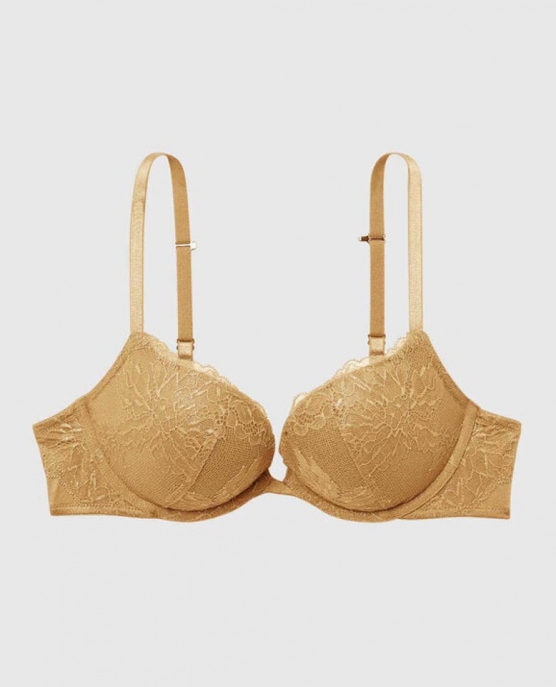 Women\'s La Senza Push Up Bras Gold | pQa65qae