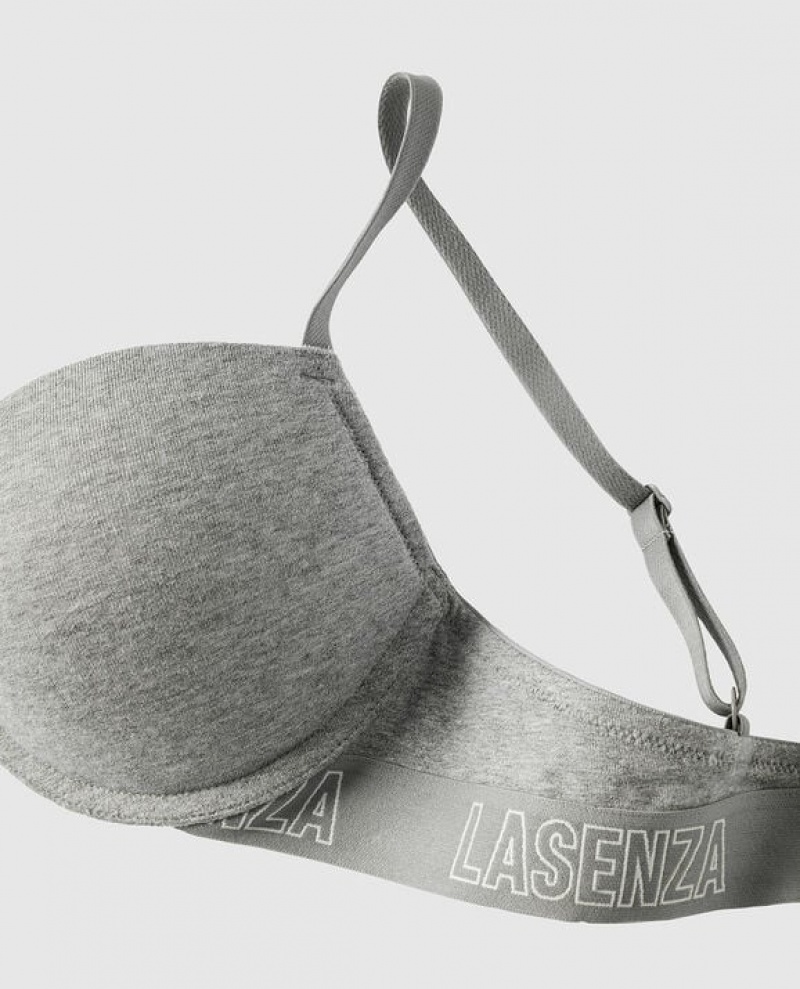 Women's La Senza Push Up Bras Grey | 71z7fUbh