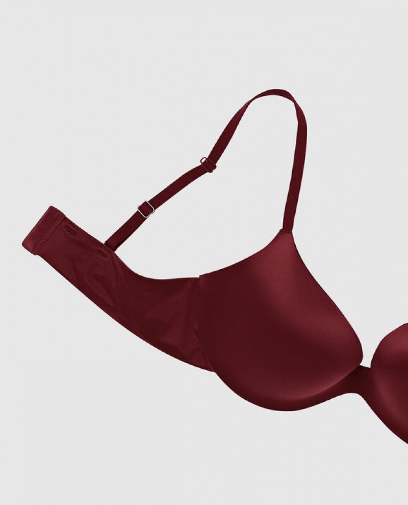 Women's La Senza Push Up Bras Red Burgundy | 7fjtzvDf