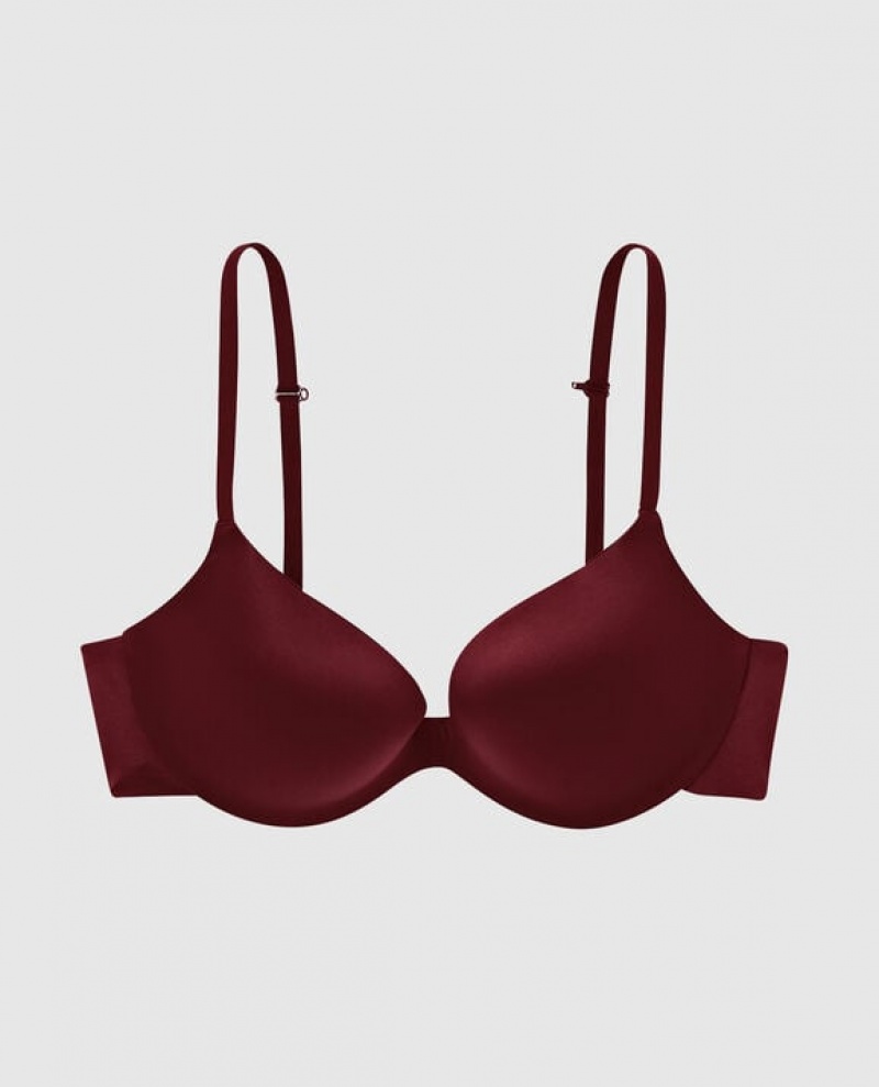 Women\'s La Senza Push Up Bras Red Burgundy | 7fjtzvDf