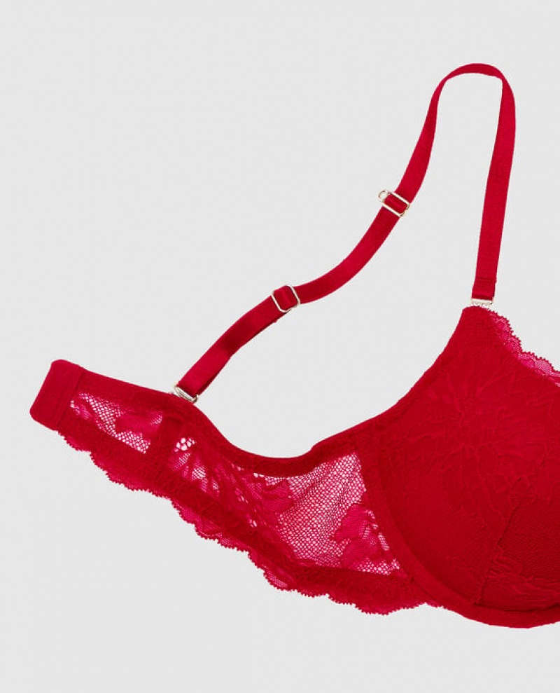 Women's La Senza Push Up Bras Red | kdrWnD3J