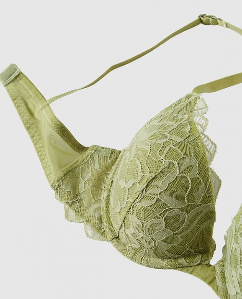 Women's La Senza Push Up Plunge Bras Fern | 0DrPPTHd